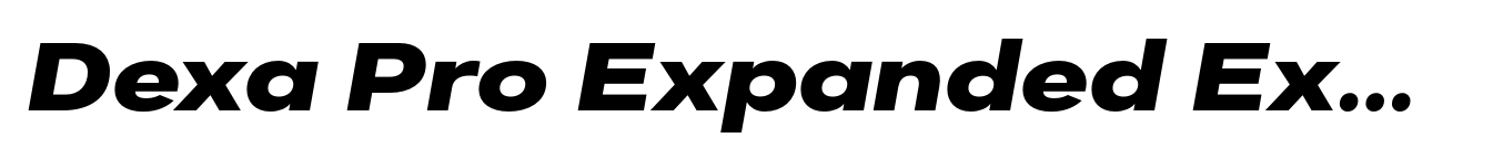 Dexa Pro Expanded Extra Bold Italic